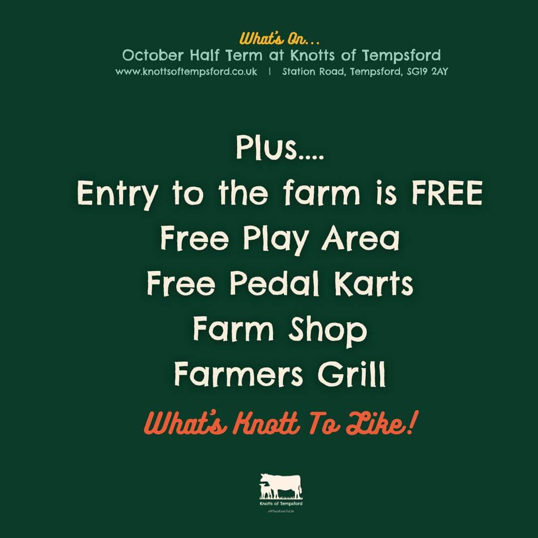 🐷 FREE ENTRY HALF TERM HALLOWEEN 2024 - Knotts of Tempsford at Knotts of Tempsford, Station Road, Tempsford, SG19 2AY | Advance Booking, Animals, Attractions, Baby/Toddlers, Family, Food/Drink, Free Entry, Fun, Kids, Outdoor, Play Area, Seasonal, Tickets | Suitable for: Children, Family, Toilets, Free Parking, Parking Onsite 🐷 FREE ENTRY HALF TERM HALLOWEEN 2024 - Knotts of Tempsford - Event Image 2 October 30, 2024 09:00 AM