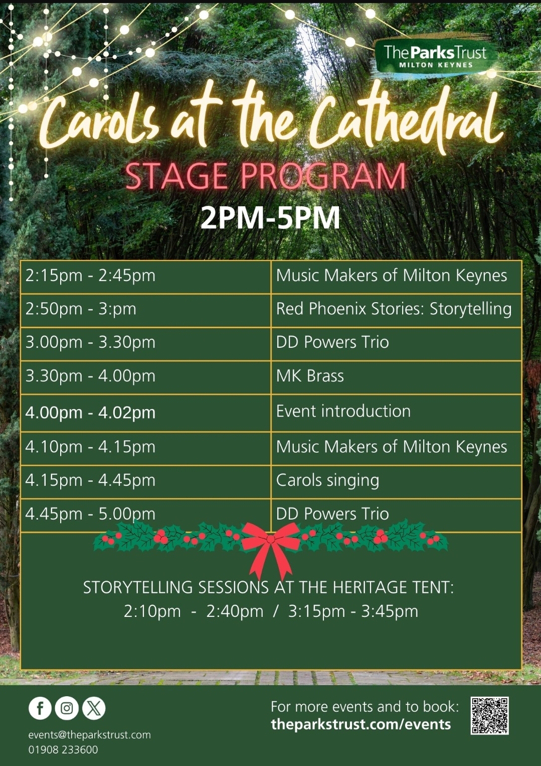🎄🎼 Carols at the Tree Cathedral in Milton Keynes 2024 at The Tree Cathedral, Milton Keynes MK15 9ED | Annual, Baby/Toddlers, Family, Food/Drink, Free Entry, Fun, Kids, Music, Outdoor, Scenic, Seasonal, Social, Teens, Christmas | Suitable for: Accessible, Blue Badge Parking, Children, Family 🎄🎼 Carols at the Tree Cathedral in Milton Keynes 2024 - Event Image 2 December 08, 2024 02:00 PM