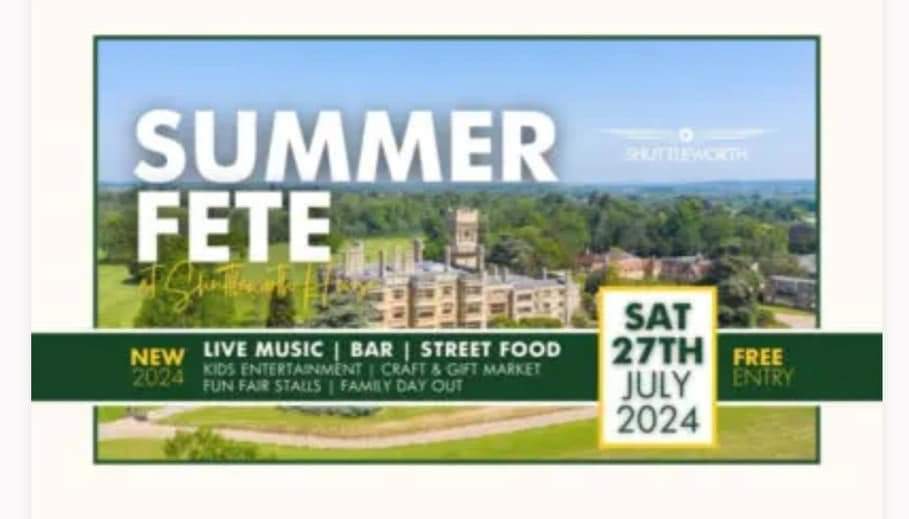 🎶FREE ENTRY Summer Fete - Shuttleworth  - Event Image 2 July 27, 2024 11:00 AM