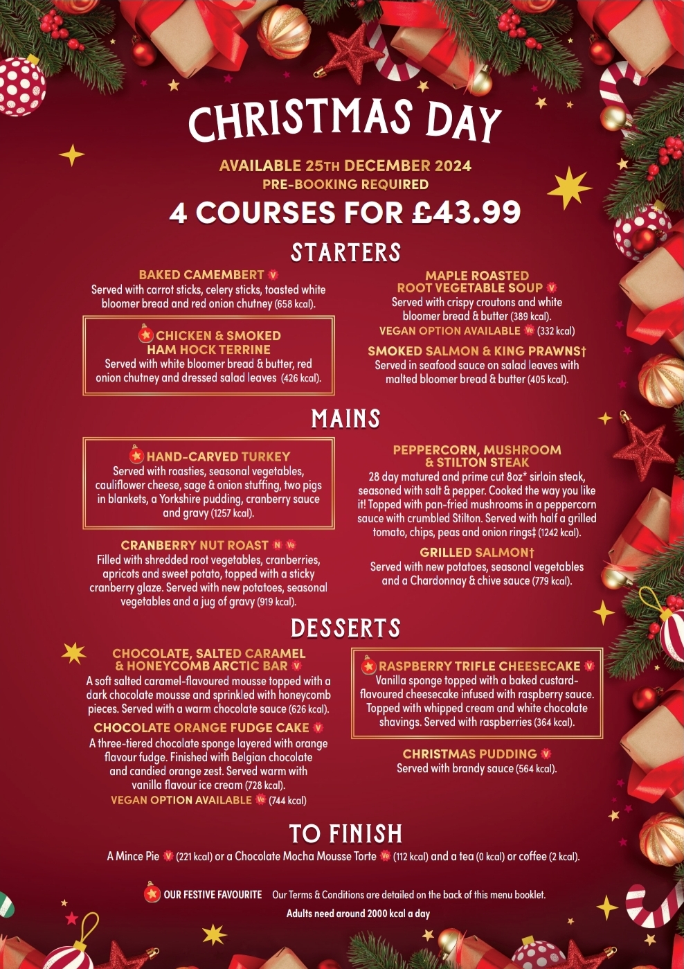 🧑‍🎄 Christmas Day Menu 2024 at The Bumble Bee, Flitwick - Event Image 2 December 25, 2024 