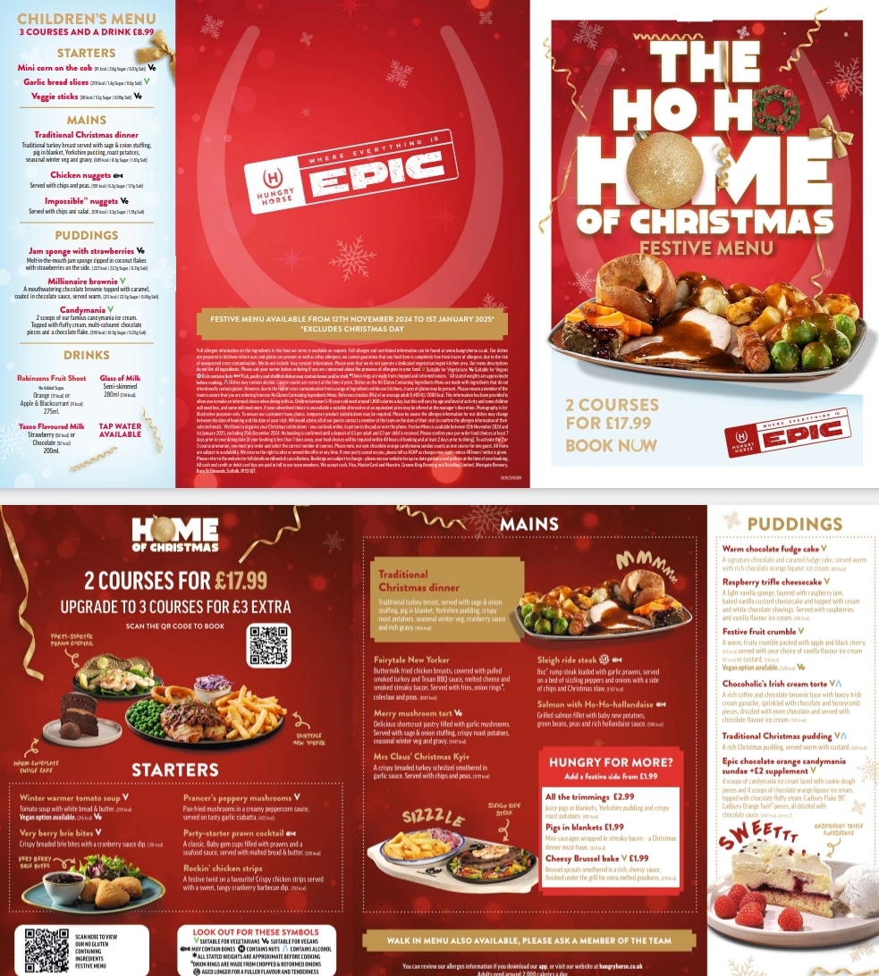 🧑‍🎄 🎶 Free entry Lunch & Listen at The Chequers (Hungry Horse) in Houghton Regis - Event Image 3 December 04, 2024 02:00 PM