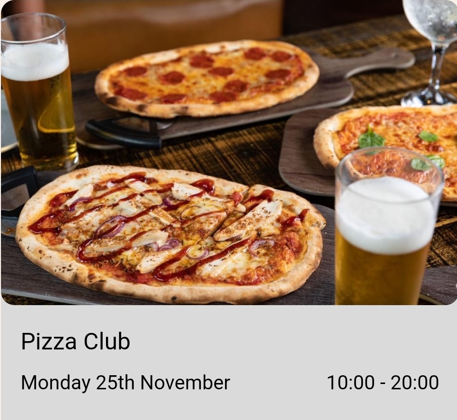 🍕 Pizza Club - 2 for 1 - The Rose, Bedford     - Event Image 6 November 25, 2024 10:00 AM