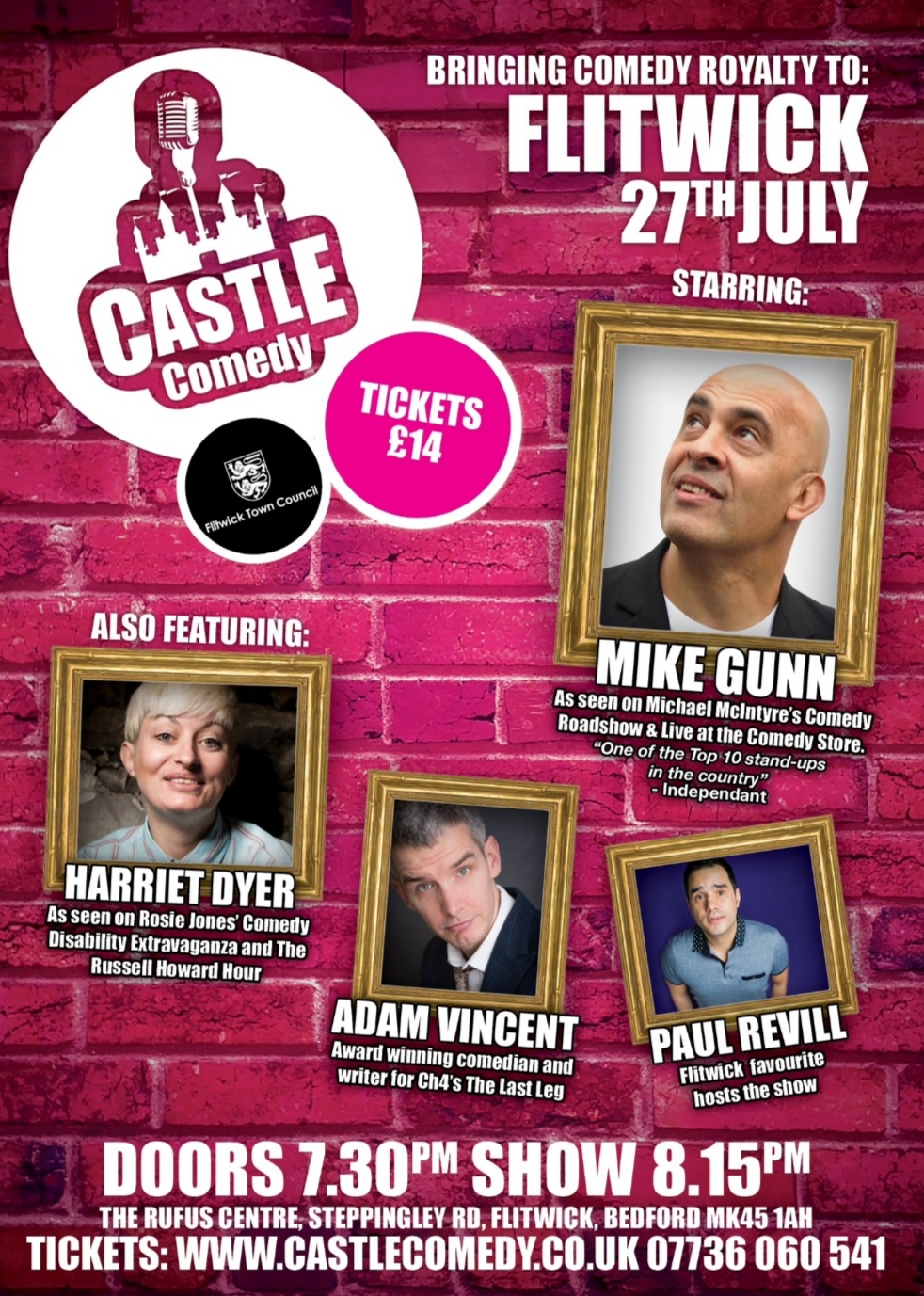 🤣 CASTLE COMEDY - Flitwick  - Event Image 2 July 27, 2024 