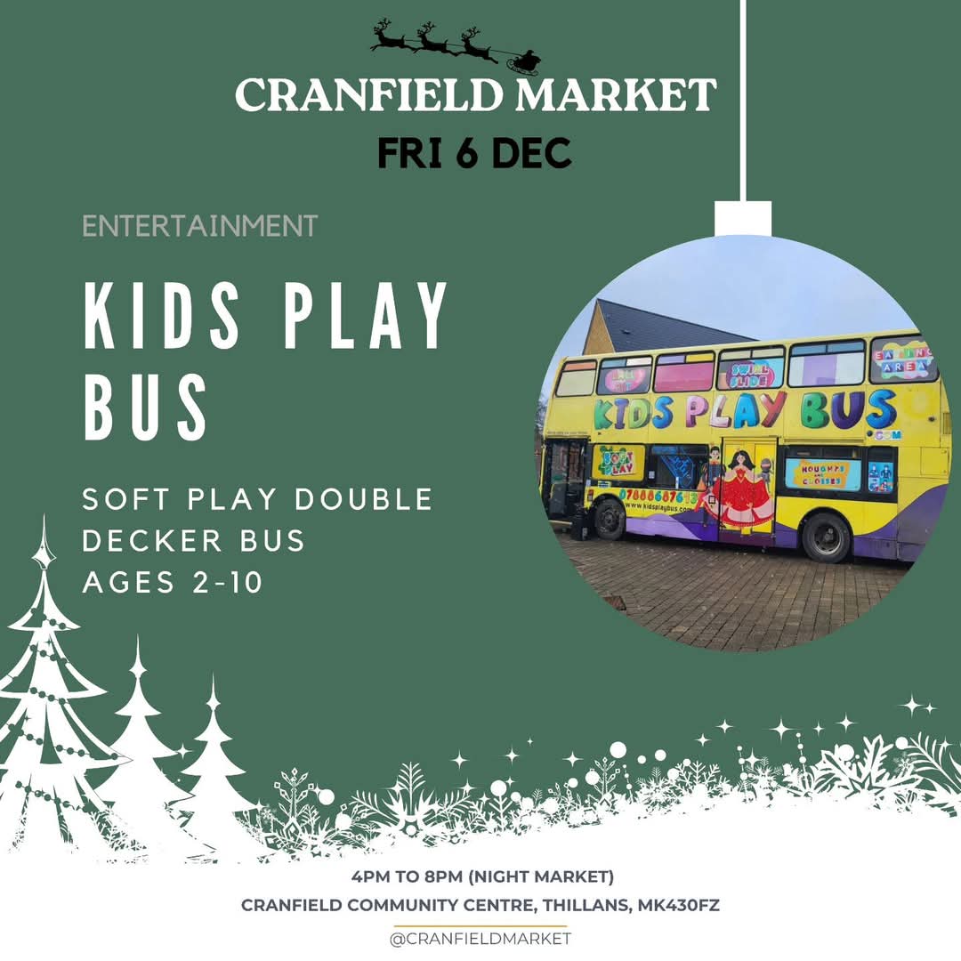 🎄 Christmas Market in Cranfield, Bedfordshire at Cranfield Community Centre, Thillians, Cranfield, Bedfordshire MK43 0FZ | Annual, Attractions, Craft Fair, Entertainment, Family, Food/Drink, Free Entry, Fun, Market, Music, Seasonal, Charity, Christmas | Suitable for: Children, Dog Friendly, Family, Accessible, Toilets, Wheelchair Friendly 🎄 Christmas Market in Cranfield, Bedfordshire - Event Image 11 December 06, 2024 04:00 PM