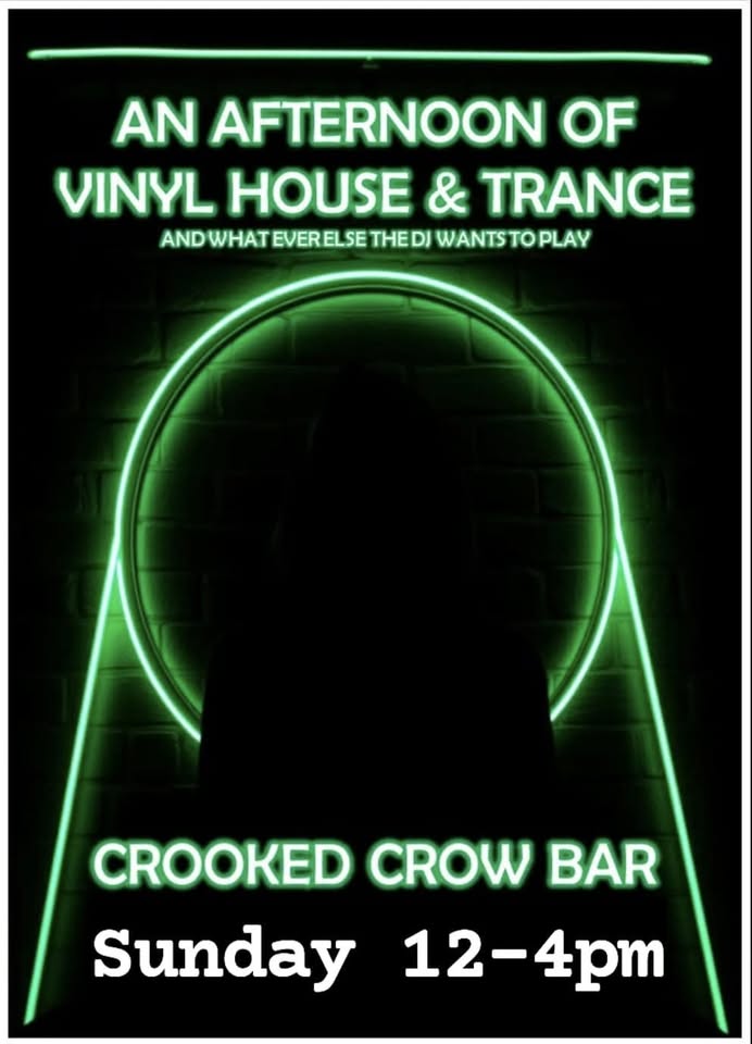 💿 Free entry! Old Skool House at the Crooked Crow Bar, Leighton Buzzard - (Dogs welcome) - Original Event Image | Food/Drink, Social, Adults, Entertainment, Free Entry, Indoor, Music | Suitable for: Adults Only, Dog Friendly, Toilets 💿 Free entry! Old Skool House at the Crooked Crow Bar, Leighton Buzzard - (Dogs welcome) - January 12, 2025 12:00 PM at The Crooked Crow Bar, 27 Waterborne Walk, Leighton Buzzard LU7 1DH