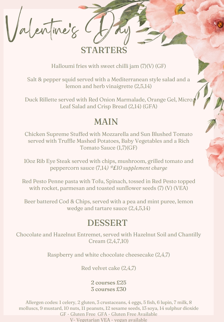🌹 Valentines dinner at Woodland Manor Hotel - Event Image 2 February 14, 2025 