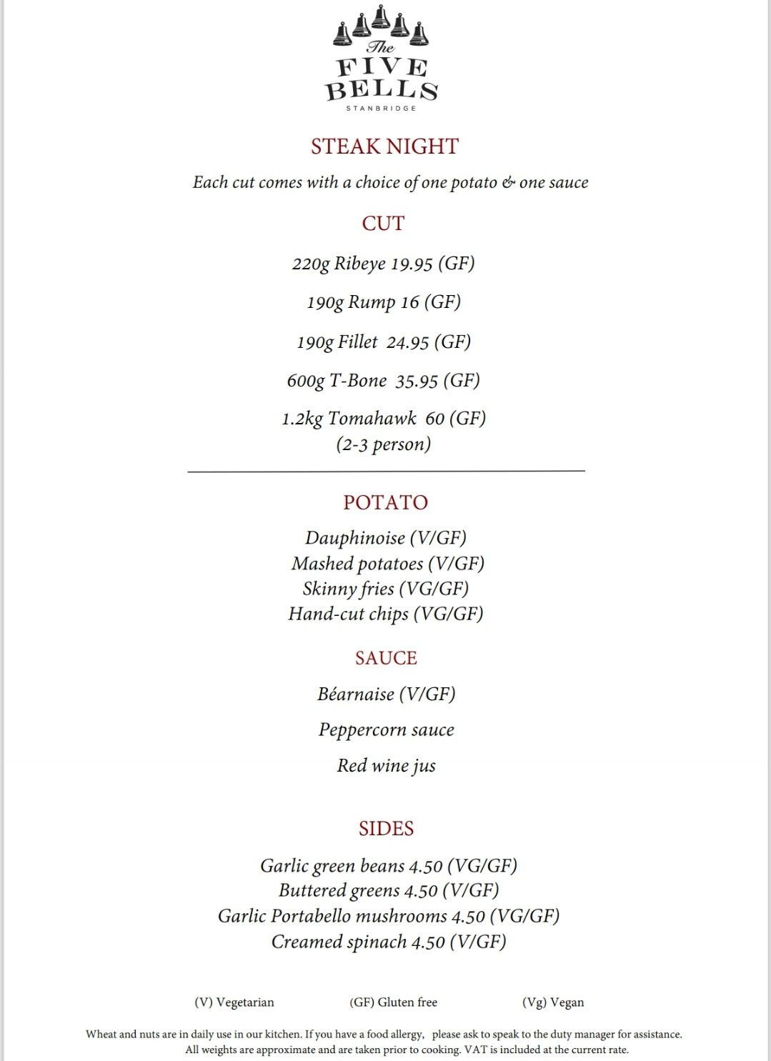 💥 50% OFF MAINS AT THE FIVE BELLS IN STANBRIRGE THIS JANUARY 2025! - Event Image 5 January 14, 2025 
