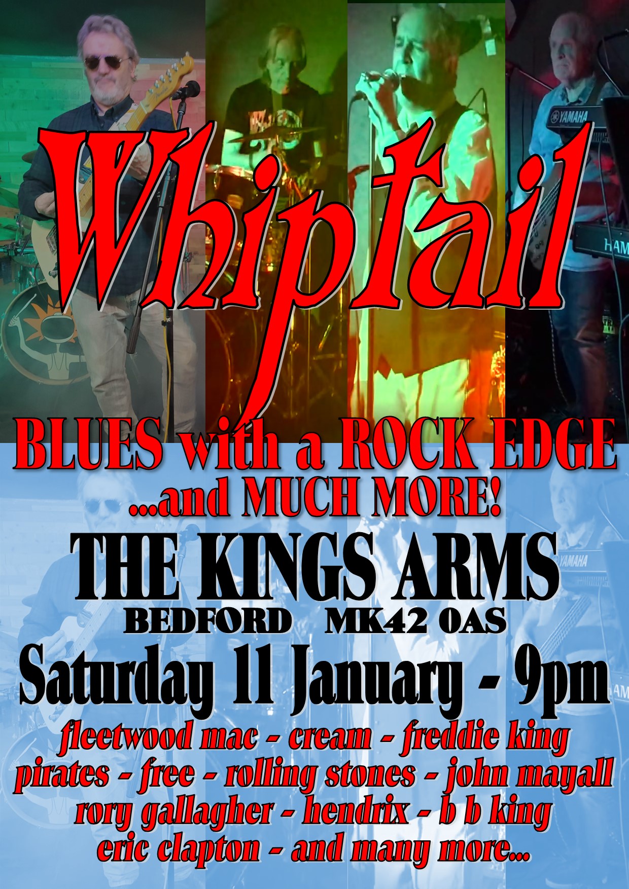 🎵 Whiptail at The Kings Arms, Bedford - Original Event Image | Adults, Entertainment, Free Entry, Indoor, Music, Nightlife | Suitable for: Adults Only, Toilets 🎵 Whiptail at The Kings Arms, Bedford - January 11, 2025 09:00 PM at The Kings Arms, 24 St Mary's Street, Bedford, MK42 0AS