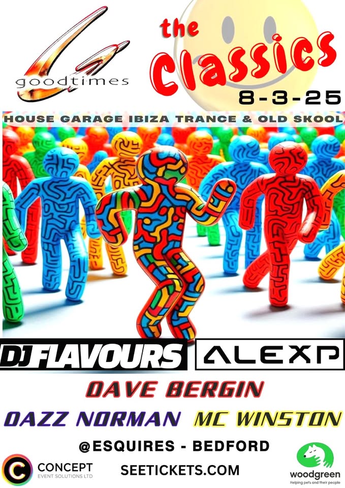 🎊 Good Times presents 'The Classics' at Esquires, Bedford  - March 08, 2025 07:30 PM at Esquires, 60A Bromham Rd, Bedford, MK40 2QG