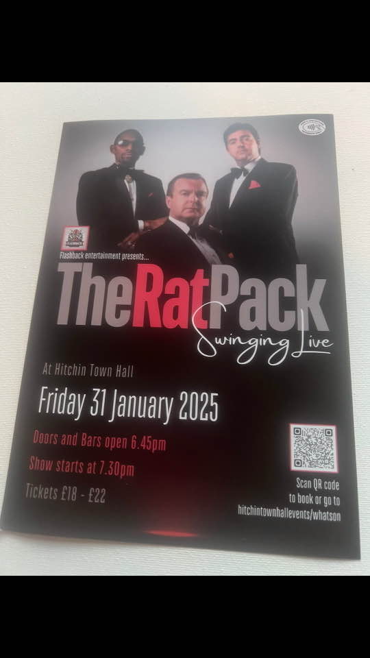 🎤 The Rat Pack Swinging Live in Hitchin 2025 (Ages 16+) - January 31, 2025 06:45 PM at Hitchin Town Hall, 15 Brand St, Hitchin, SG5 1HX