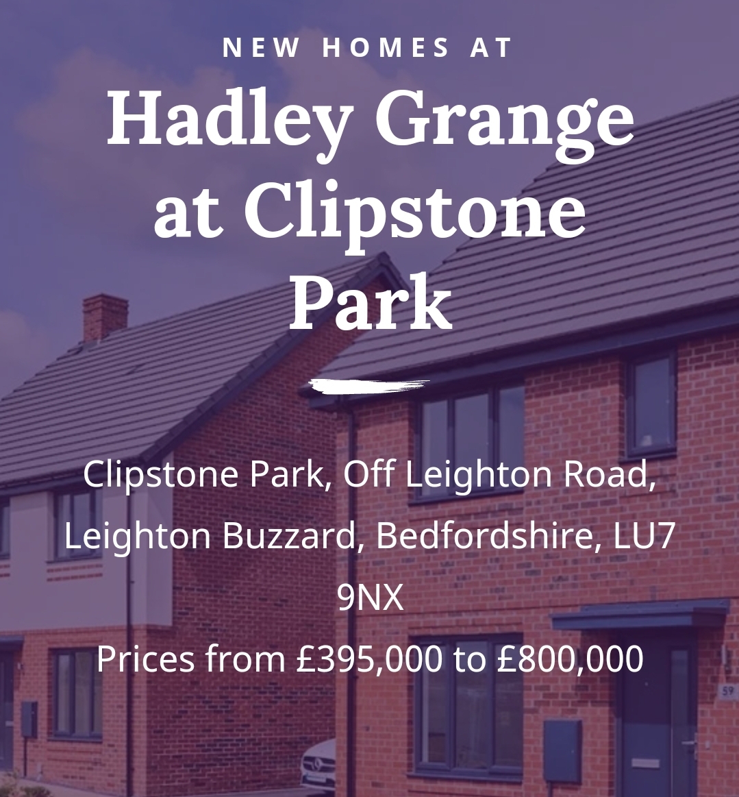 🏡 Hadley Grange Milestone Event - Explore the show homes in Leighton Buzzard at Clipstone Park, off Leighton Buzzard Road, Leighton Buzzard, Bedfordshire, LU7 9NX | Adults, Food/Drink, Free Entry, Indoor, Outdoor, Social | Suitable for: Family, Free Parking, Parking Onsite, Accessible 🏡 Hadley Grange Milestone Event - Explore the show homes in Leighton Buzzard - Event Image 4 January 18, 2025 10:00 AM
