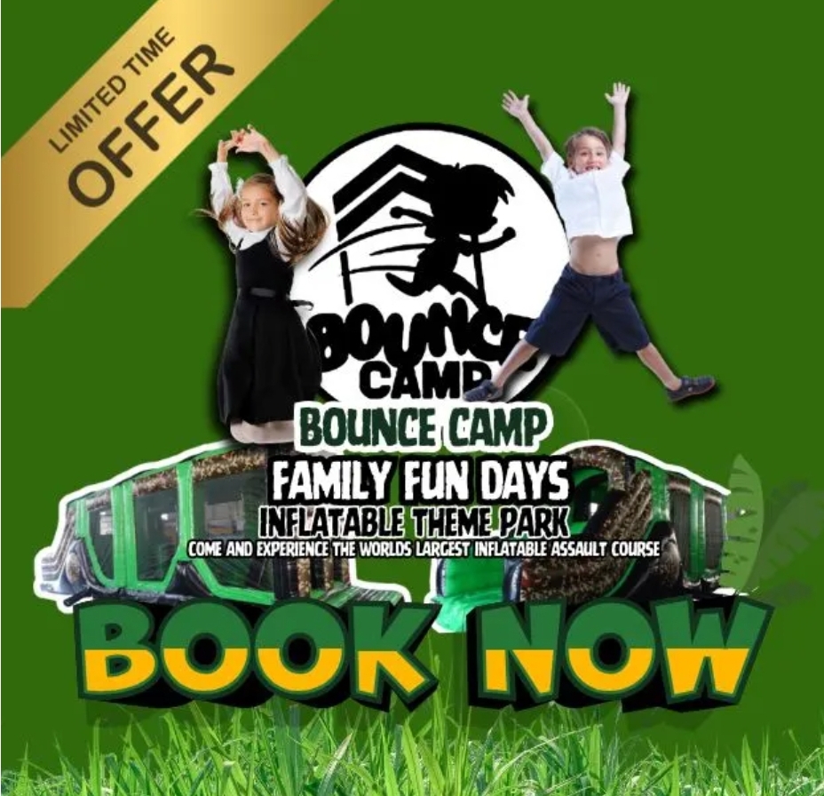 🤸♂️ Bounce Camp in Houghton Regis - August 2025 at Dunstable RUFC, Bedford Road, Houghton Regis, Dunstable LU5 6JW | Adults, Family, Food/Drink, Fun, Kids, Advance Booking, Outdoor, Play Area, Teens, Ticket Event, Weather Permitting, Date Idea, Entertainment | Suitable for: Parking Onsite, Toilets, Children, Family, Adults Only, SEN 🤸♂️ Bounce Camp in Houghton Regis - August 2025 - Event Image 2 August 23, 2025