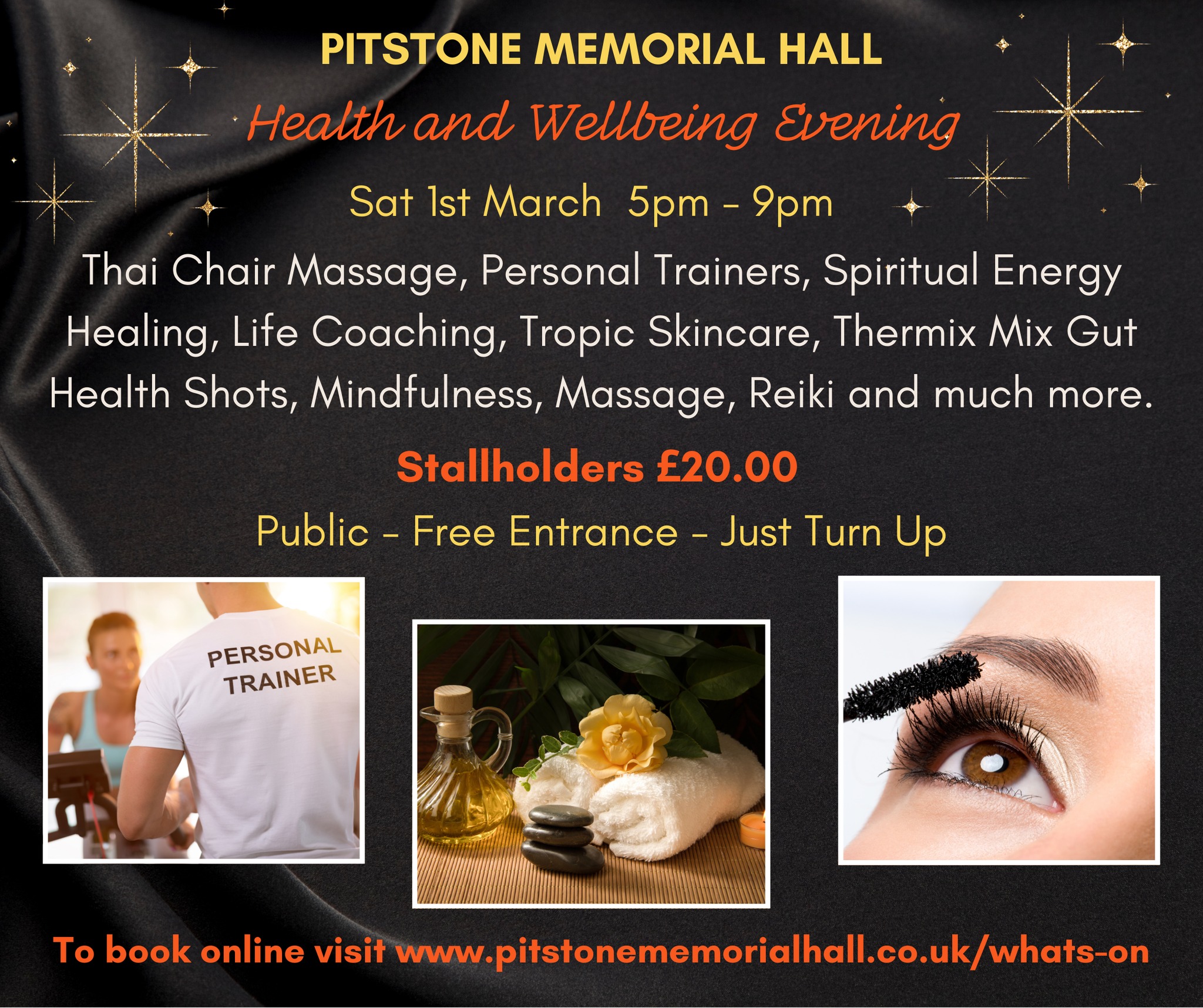 😌 Pitstone Memorial Hall Health and Wellbeing Evening - March 01, 2025 05:00 PM at Pitstone Memorial Hall, Vicarage Road, Leighton Buzzard, LU7 9EY, United Kingdom