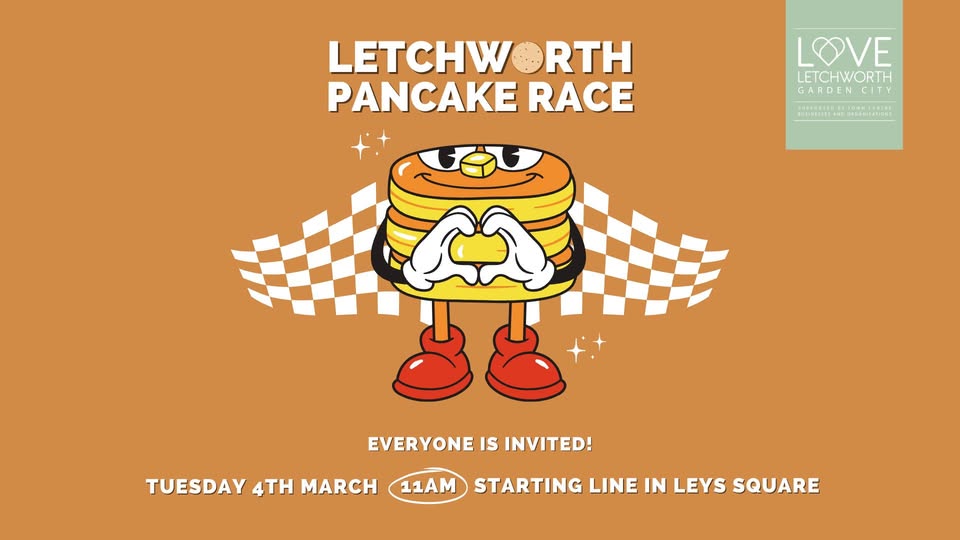 🥞 Letchworth Pancake Race 2025 - March 04, 2025 11:00 AM at Leys Avenue, Letchworth, SG6 3