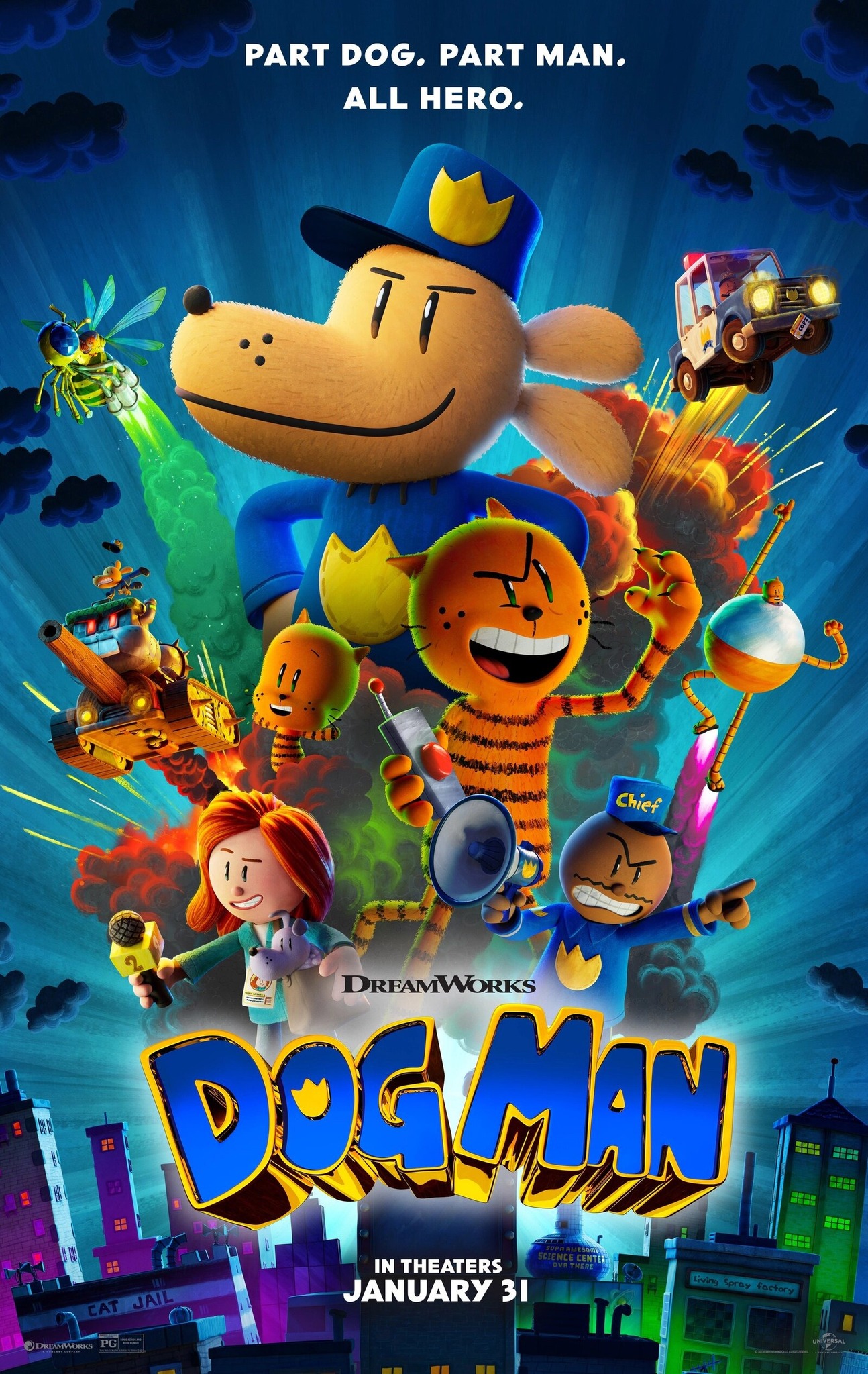 📽 🐶 Film (U): Dog Man at Leighton Buzzard Library Theatre - Original Event Image | Advance Booking, Entertainment, Indoor, Ticket Event, Theatre, Baby/Toddlers, Family, Half Term, Rainy Days | Suitable for: Toilets, Accessible, Children, Family 📽 🐶 Film (U): Dog Man at Leighton Buzzard Library Theatre - April 16, 2025 02:00 PM at Leighton Buzzard Library Theatre, Lake St, Leighton Buzzard, LU7 1RX