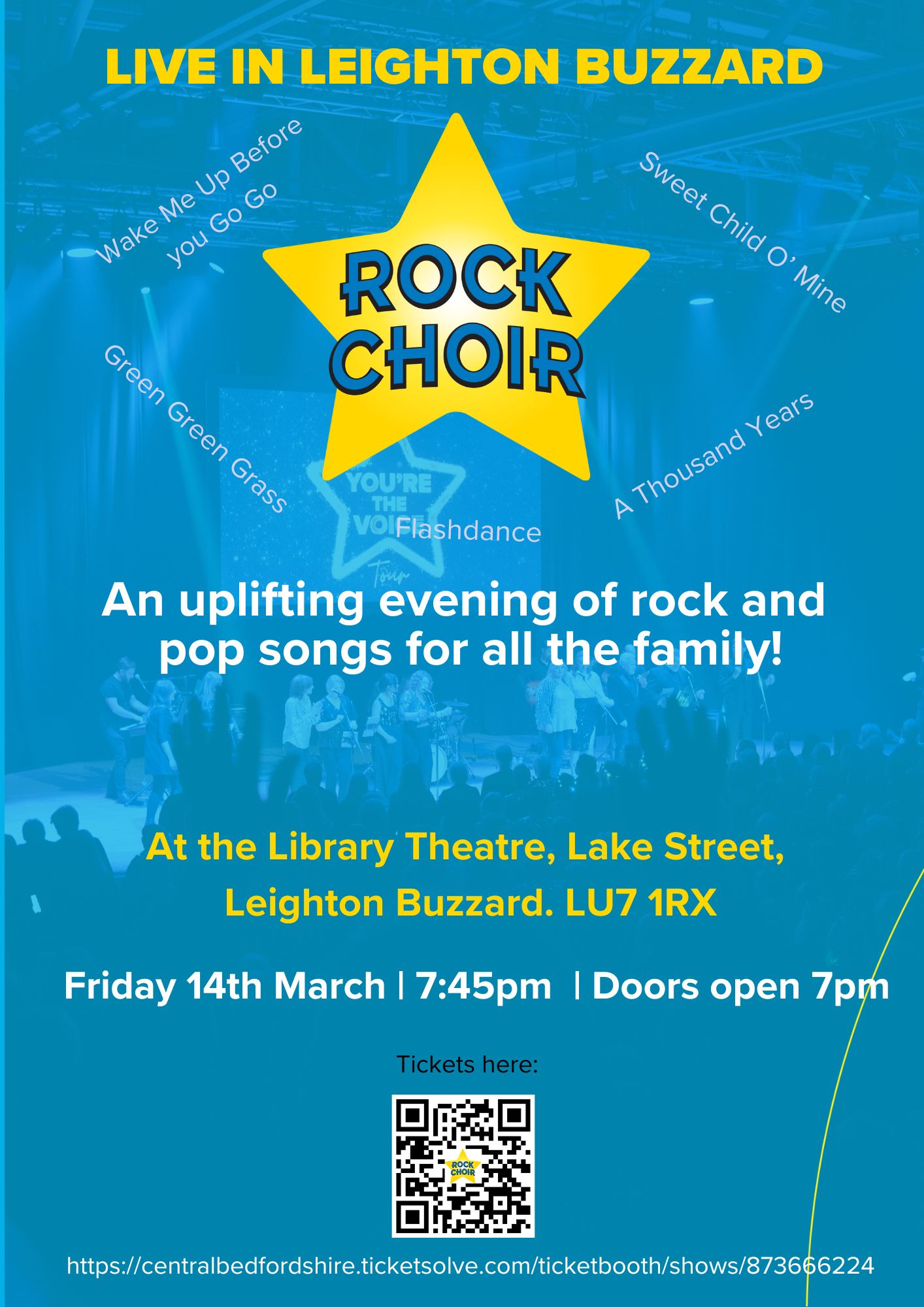 🎸 Rock Choir Live at Leighton Buzzard Library Theatre - March 14, 2025 07:45 PM at Leighton Buzzard Library Theatre, Lake St, Leighton Buzzard, LU7 1RX