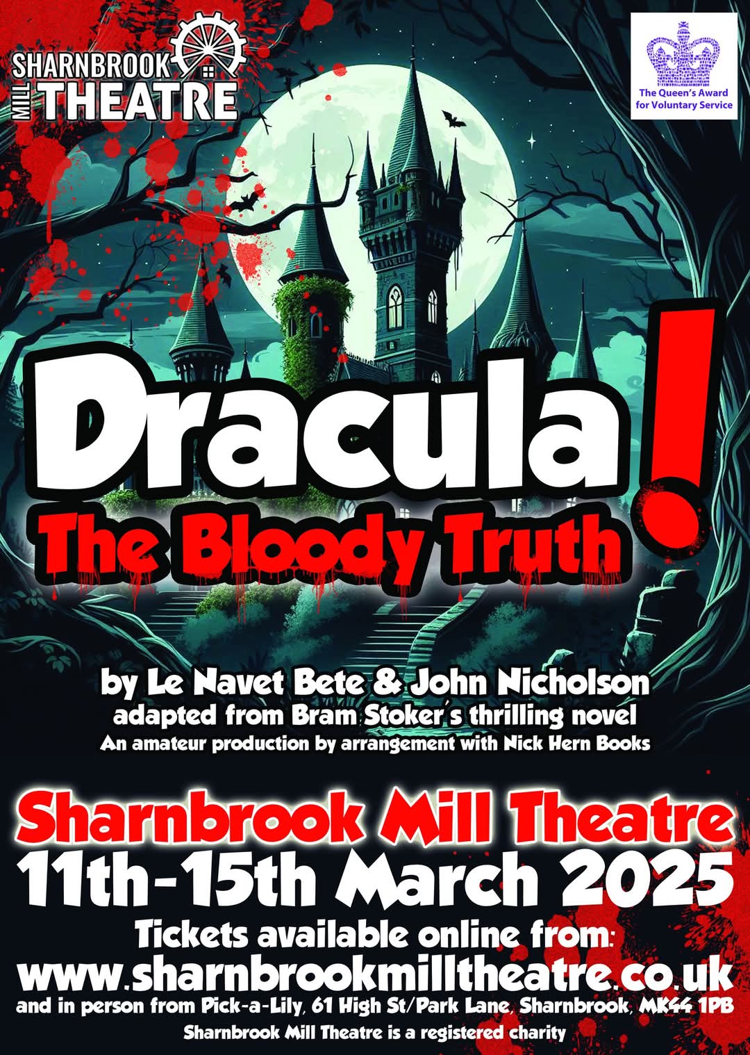 🩸Dracula - The Bloody Truth at Sharnbrook Mill Theatre - Event Image 3 March 12, 2025 07:30 PM