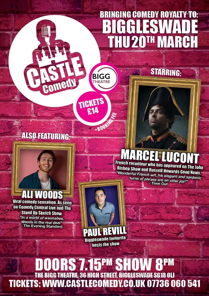 🤣 Castle Comedy Biggleswade - March 2025 (ages 16+) at The Bigg Theatre, 36 High St, Biggleswade, SG18 0JL | Advance Booking, Entertainment, Fun, Indoor, Ticket Event, Adults, Comedy, Nightlife, Rainy Days, Teens | Suitable for: Accessible, Toilets, Wheelchair Friendly 🤣 Castle Comedy Biggleswade - March 2025 (ages 16+) - Event Image 2 March 20, 2025 08:00 PM