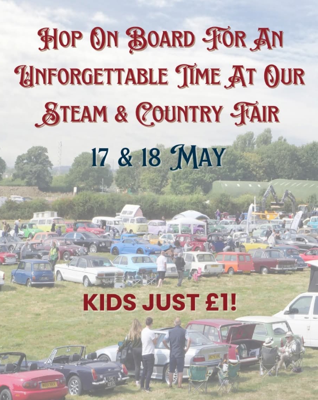 🚂 Steam, Classic & Country Fair 2025 - Buckinghamshire Railway Centre at Buckinghamshire Railway Centre, HP22 4BY | Adults, Advance Booking, Animals, Attractions, Automotive, Date Idea, Family, Food/Drink, Fun, History & Heritage, Kids, OAP, Outdoor, Play Area, Teens, Ticket Event | Suitable for: Accessible, Dog Friendly, Family, Free Parking, Parking Onsite, Toilets, Wheelchair Friendly 🚂 Steam, Classic & Country Fair 2025 - Buckinghamshire Railway Centre - Event Image 2 May 18, 2025 10:30 AM