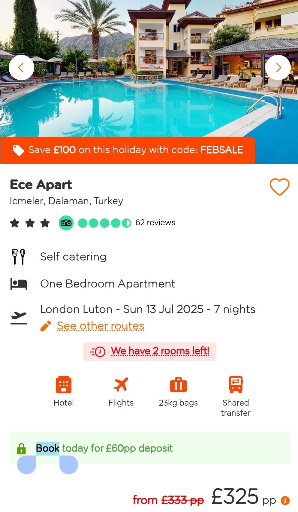 🛩 Easyjet Holiday February 2025 Deals (using a discount code) | Categories: Getaways, Online 🛩 Easyjet Holiday February 2025 Deals (using a discount code) - Valid from February 24, 2025