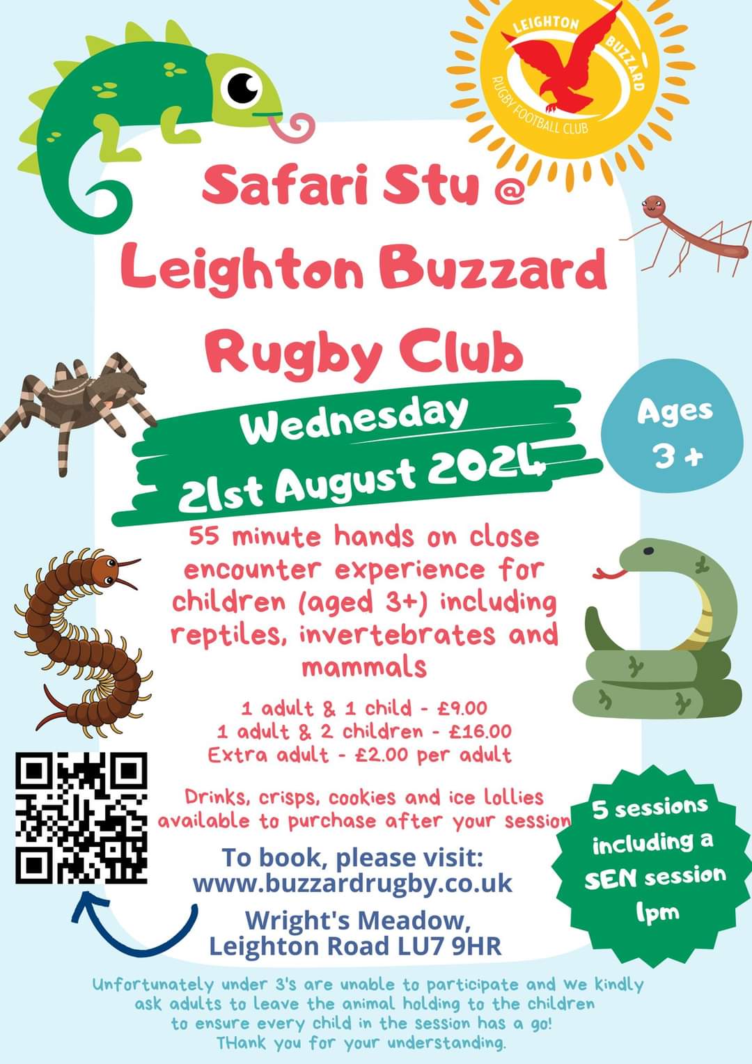 🦎 Safari Stu - Leighton Buzzard at Wright's Meadow Leighton Road, Leighton Buzzard, LU7 9HR | Family, Fun, Animals, Food/Drink, Kids, Education, Ticket Event | Suitable for: SEN, Children 🦎 Safari Stu - Leighton Buzzard - Event Image 2 August 21, 2024