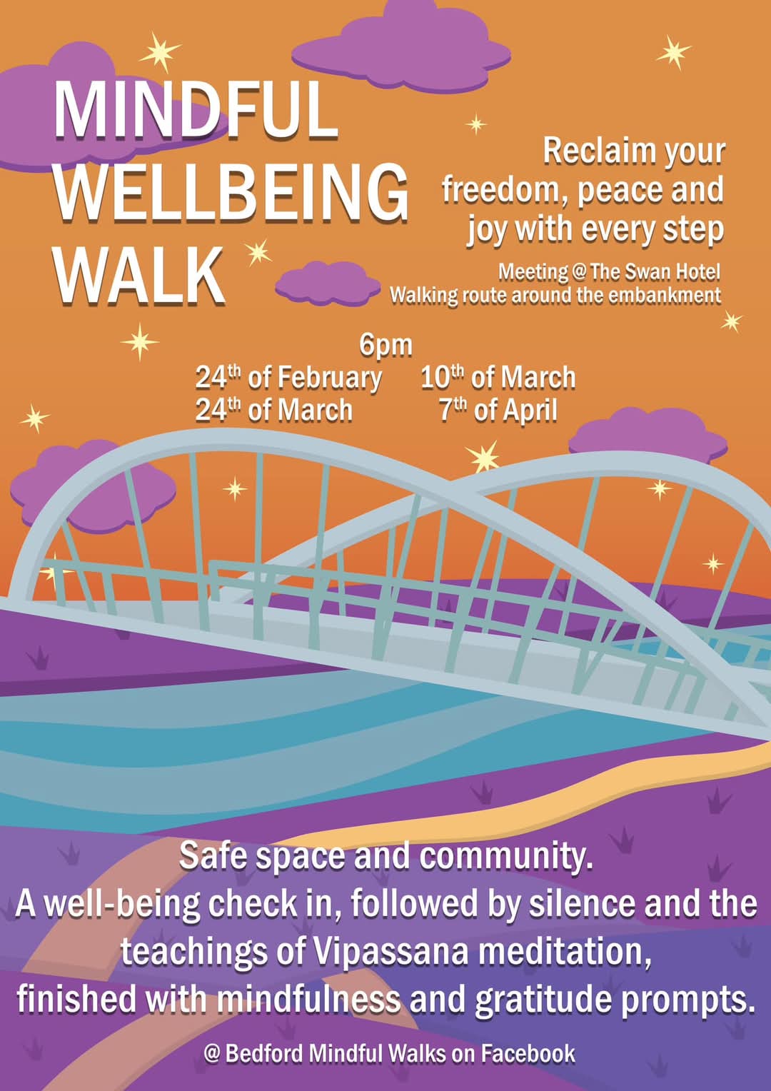 😌 Bedford Mindful Walk May 2025 - FREE - Event Image 3 April 07, 2025 06:00 PM