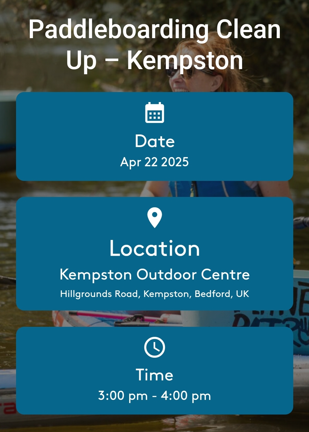 🚣‍♂️ 🚮 Paddle boarding Litter Pick in Kempston - Event Image 2 April 22, 2025 03:00 PM