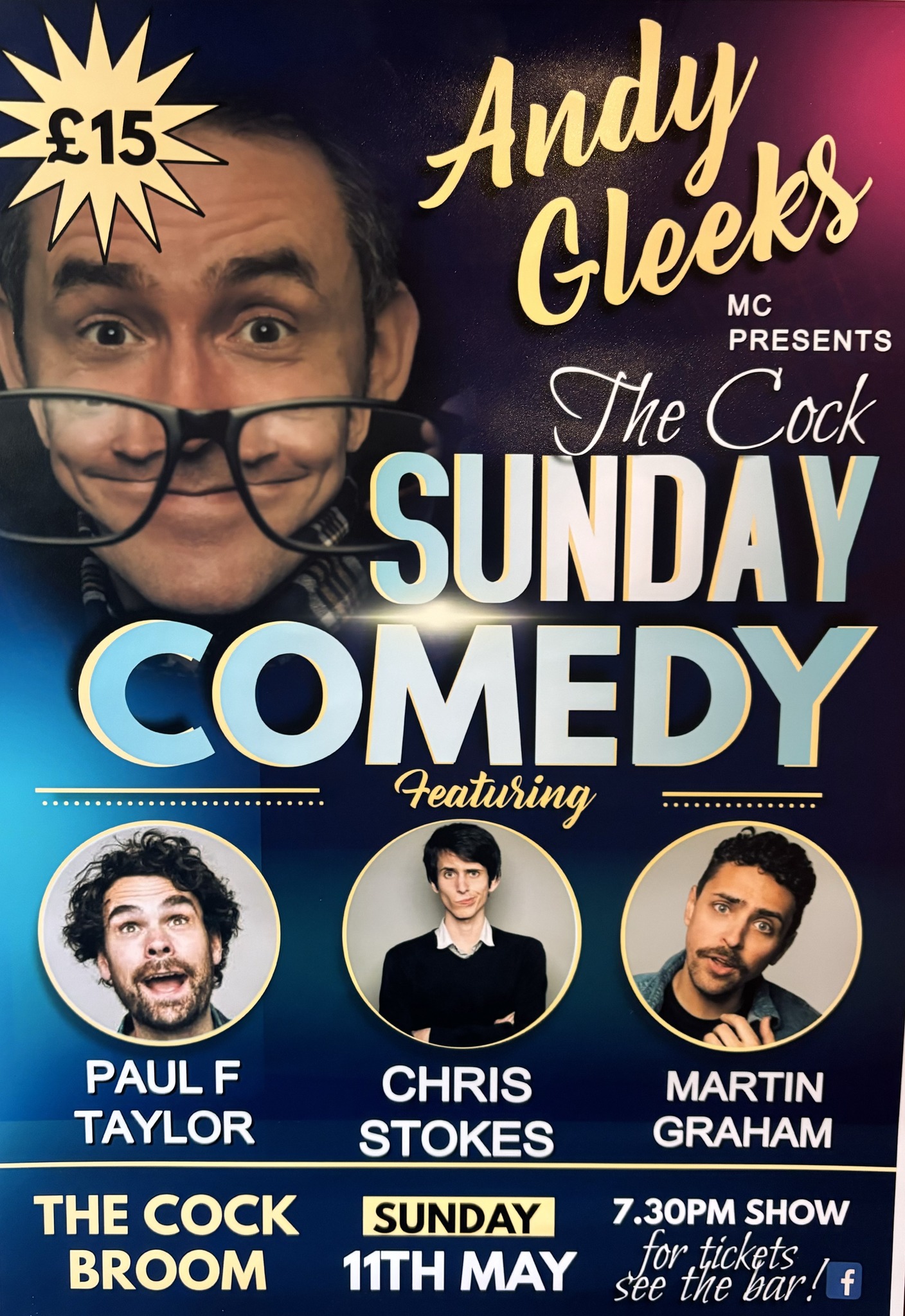 🤭 Comedy Night at The Cock, Broom - Original Event Image | Adults, Advance Booking, Comedy, Entertainment, Food/Drink, Indoor, Social, Ticket Event | Suitable for: Toilets, Adults Only 🤭 Comedy Night at The Cock, Broom - May 11, 2025 07:00 PM at The Cock, 23 High Street, Broom, Biggleswade, SG18 9NA