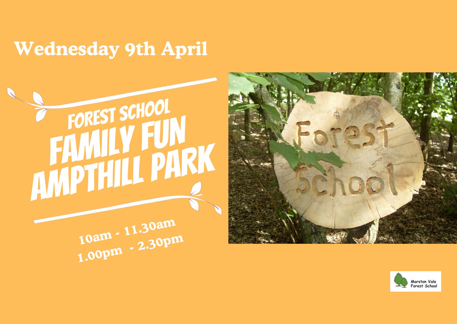 🌳 Forest School Family Fun April 2025 - Ampthill Park  - April 09, 2025 01:00 PM at Ampthill Park
Woburn Street
Ampthill
MK45 2HX