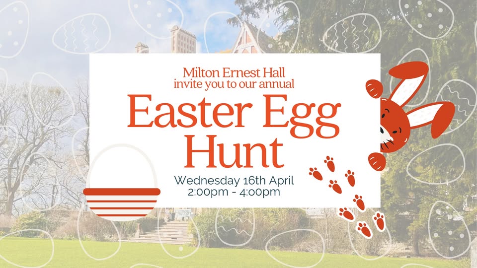 🥚 Milton Ernest Hall Easter Egg Hunt 2025 - Original Event Image | Attractions, Baby/Toddlers, Creative, Family, Fun, Kids, Half Term, Free Entry | Suitable for: Children, Family, Accessible 🥚 Milton Ernest Hall Easter Egg Hunt 2025 - April 16, 2025 02:00 PM at Milton Ernest Hall Care Home
Bedford Road Milton Ernest
MK44 1RJ