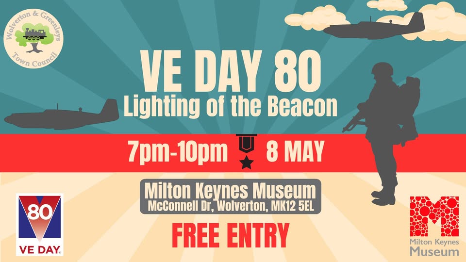🇬🇧 VE Day 80 at Milton Keynes Museum 2025 - FREE EVENT! - May 08, 2025 07:00 PM at Milton Keynes Museum, McConnell Dr, Wolverton, Milton Keynes MK12 5EL