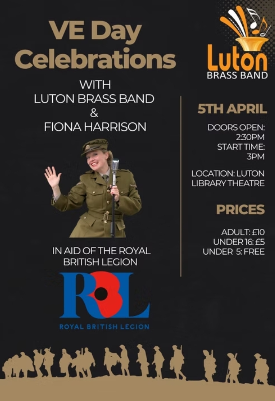 🎺 Luton Brass Band - VE Celebrations at Luton Library Theatre  - Event Image 2 April 05, 2025 03:00 PM