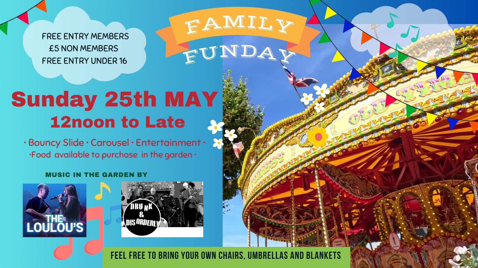 🎉 Family Fun Day 2025 at Biggleswade Conservative Club - Original Event Image | Adults, Entertainment, Family, Food/Drink, Low Cost, Music, Pay On Entry, Social, Fun, Outdoor, Fun Fair | Suitable for: Toilets, Family 🎉 Family Fun Day 2025 at Biggleswade Conservative Club - May 25, 2025 12:00 PM at Conservative Club, St Andrew's St, Biggleswade SG18 8BA