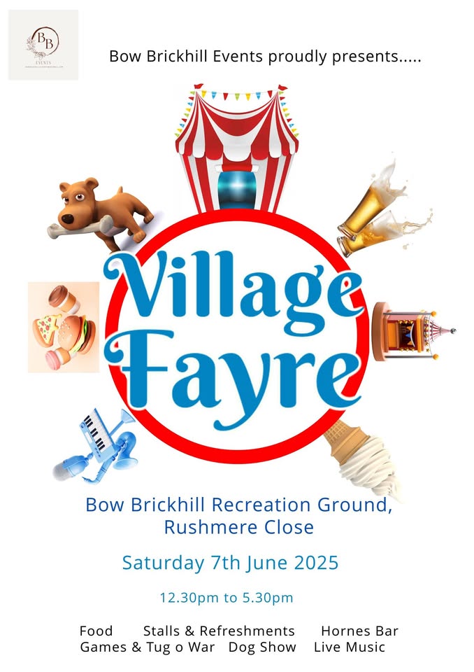 🐶 Bow Brickhill Village Fayre and Dog Show 2025 at The Sports Pavilion - Original Event Image | Adults, Charity, Craft Fair, Date Idea, Entertainment, Family, Food/Drink, Free Entry, Fun, Kids, Low Cost, Music, Outdoor, Social, Weather Permitting, Activities, Play Parks | Suitable for: Dog Friendly, Accessible, Children, Family 🐶 Bow Brickhill Village Fayre and Dog Show 2025 at The Sports Pavilion - June 07, 2025 12:30 PM at The Sports Pavilion, Rushmere Close, Bow Brickhill, Milton Keynes, MK17 9JB