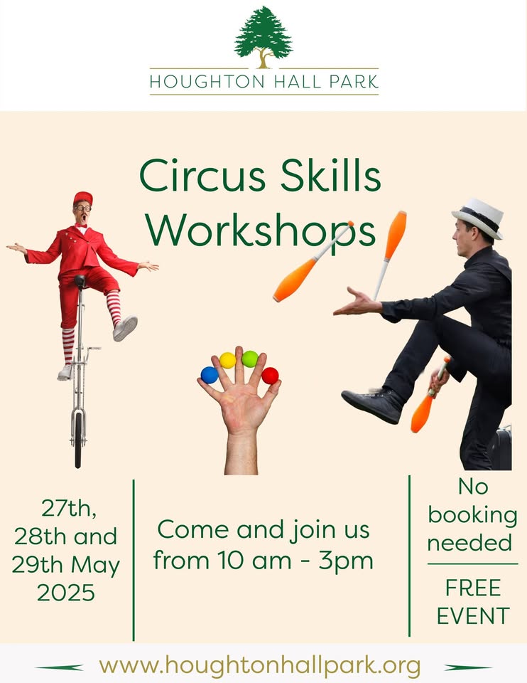 🤹♂️ FREE Circus Skills Workshop - Houghton Hall Park - Original Event Image | Family, Free, Fun, Half Term, Kids, Outdoor, Parks, Play Area, Social | Suitable for: Children, Dog Friendly, Family, Free Parking, Parking Onsite, Toilets, Accessible 🤹♂️ FREE Circus Skills Workshop - Houghton Hall Park - May 29, 2025 10:00 AM at Houghton Hall Park Visitor Centre, Park Rd N, Houghton Regis, Dunstable LU5 5FU