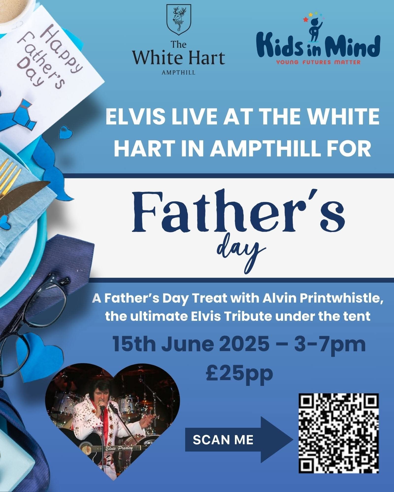 🕺 Elvis live at White Hart in Ampthill Father's Day 2025 - Event Image 3 June 15, 2025 03:00 PM