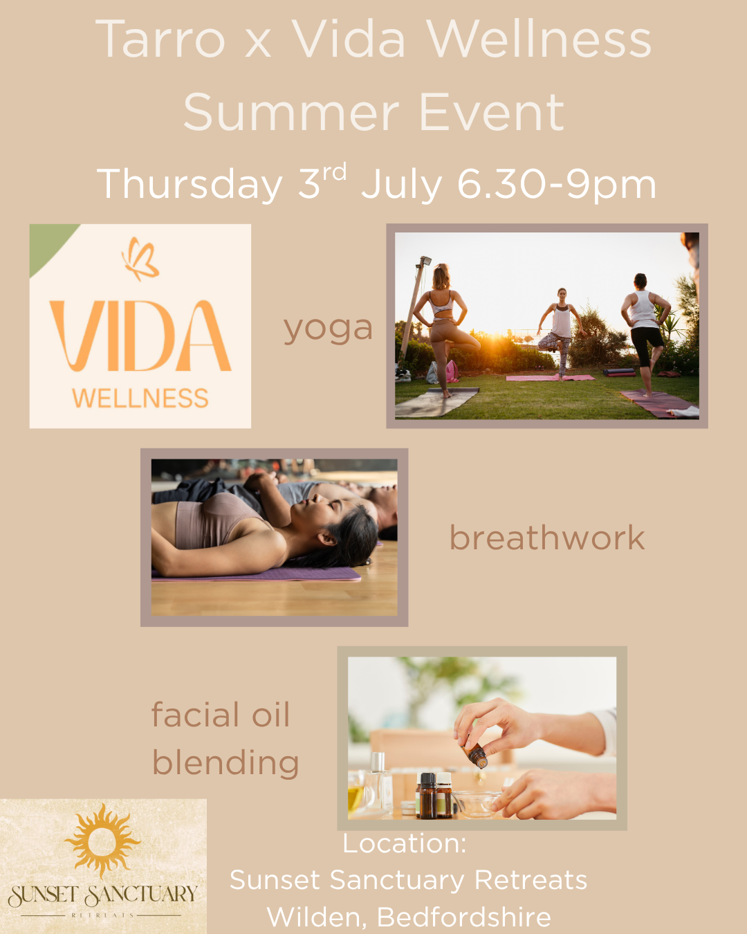 😌 Summer Wellness Evening of Facial Oil Making, Yoga and Breathwork in the Sunset - Wilden, Bedfordshire  - Event Image 6 July 03, 2025 06:30 PM