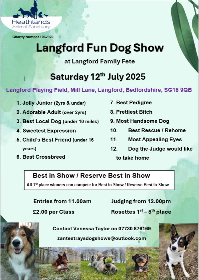 🐶 Langford Village Fete 2025 at Langford Village Hall at Langford Village Hall, Mill Lane, SG18 9QY | Adults, Annual, Entertainment, Family, Food/Drink, Free Entry, Fun, Music, Outdoor, Stalls, Fun Fair, Play Parks, Kids | Suitable for: Accessible, Children, Family, Toilets 🐶 Langford Village Fete 2025 at Langford Village Hall - Event Image 3 July 12, 2025 11:00 AM