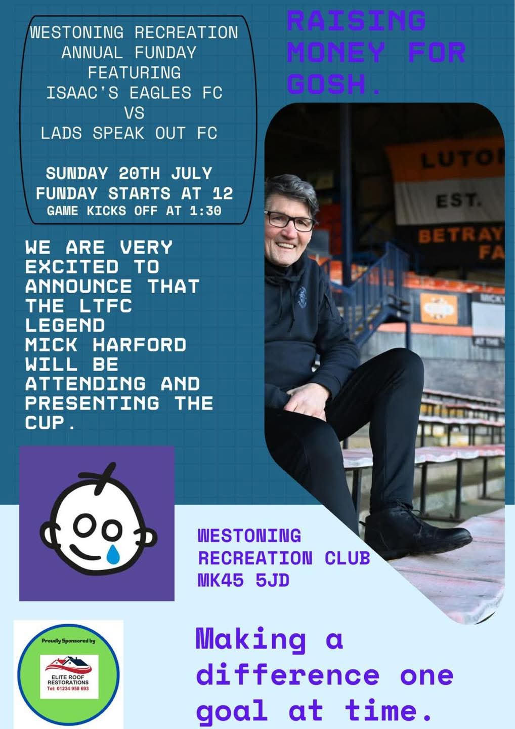 ⚽️ Westoning Recreation Club Annual Funday and Charity Football Match - 2025 at Westoning Recreation Club, Greenfield Rd, Westoning, Bedfordshire MK45 5JD | Adults, Charity, Family, Food/Drink, Free Entry, Fun, Fun Fair, Half Term, Kids, Outdoor, Play Parks, Social, Sports, Stalls, Annual | Suitable for: Baby Changing, Children, Family, Toilets ⚽️ Westoning Recreation Club Annual Funday and Charity Football Match - 2025 - Event Image 3 July 20, 2025 12:00 PM