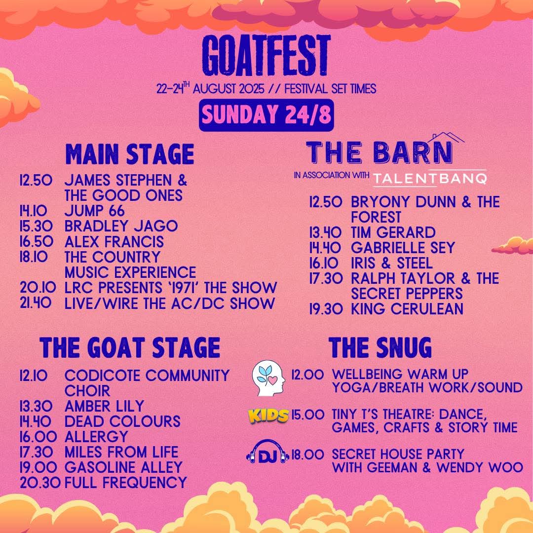 🎊 GOATFEST 2025 - Hertfordshire (🏕 Camping available) - Event Image 4 August 23, 2025 05:00 PM