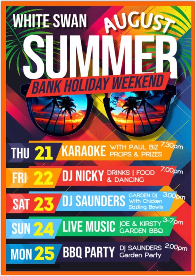 🎊 A Fully Loaded Action Packed Party - The White Swan, Dunstable - August 10, 2025 03:00 PM at The White Swan, 91-93 High Street South, Dunstable, Bedfordshire, LU6 3SF United Kingdom