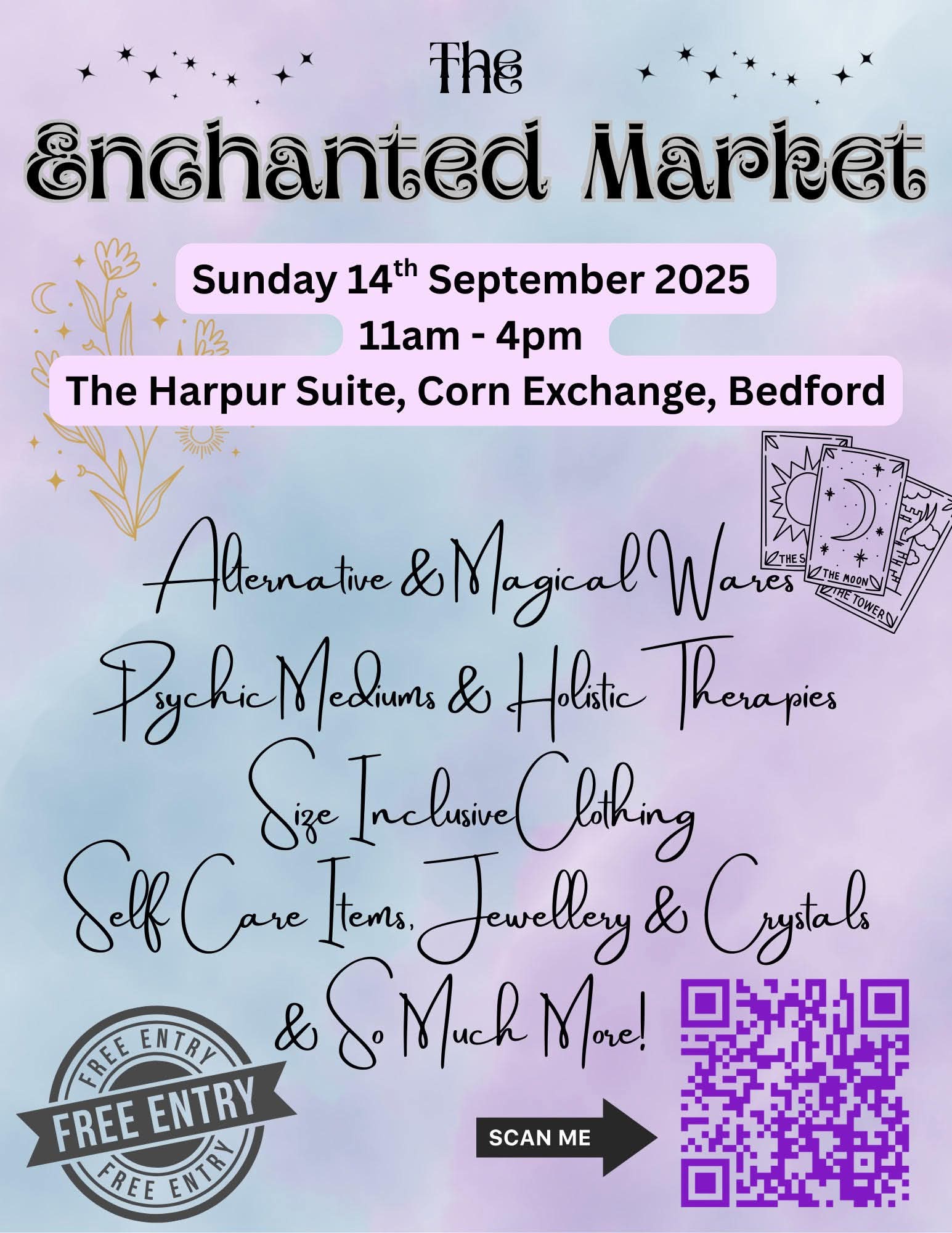 ✨️ The Enchanted Market - Harpur Suite, Bedford at Harpur Suite, MK40 1LE Bedford | Adults, Craft Fair, Family, Food/Drink, Indoor, Market, Stalls, Free Entry, Spiritual, Rainy Days | Suitable for: Family ✨️ The Enchanted Market - Harpur Suite, Bedford - Event Image 2 September 14, 2025 11:00 AM