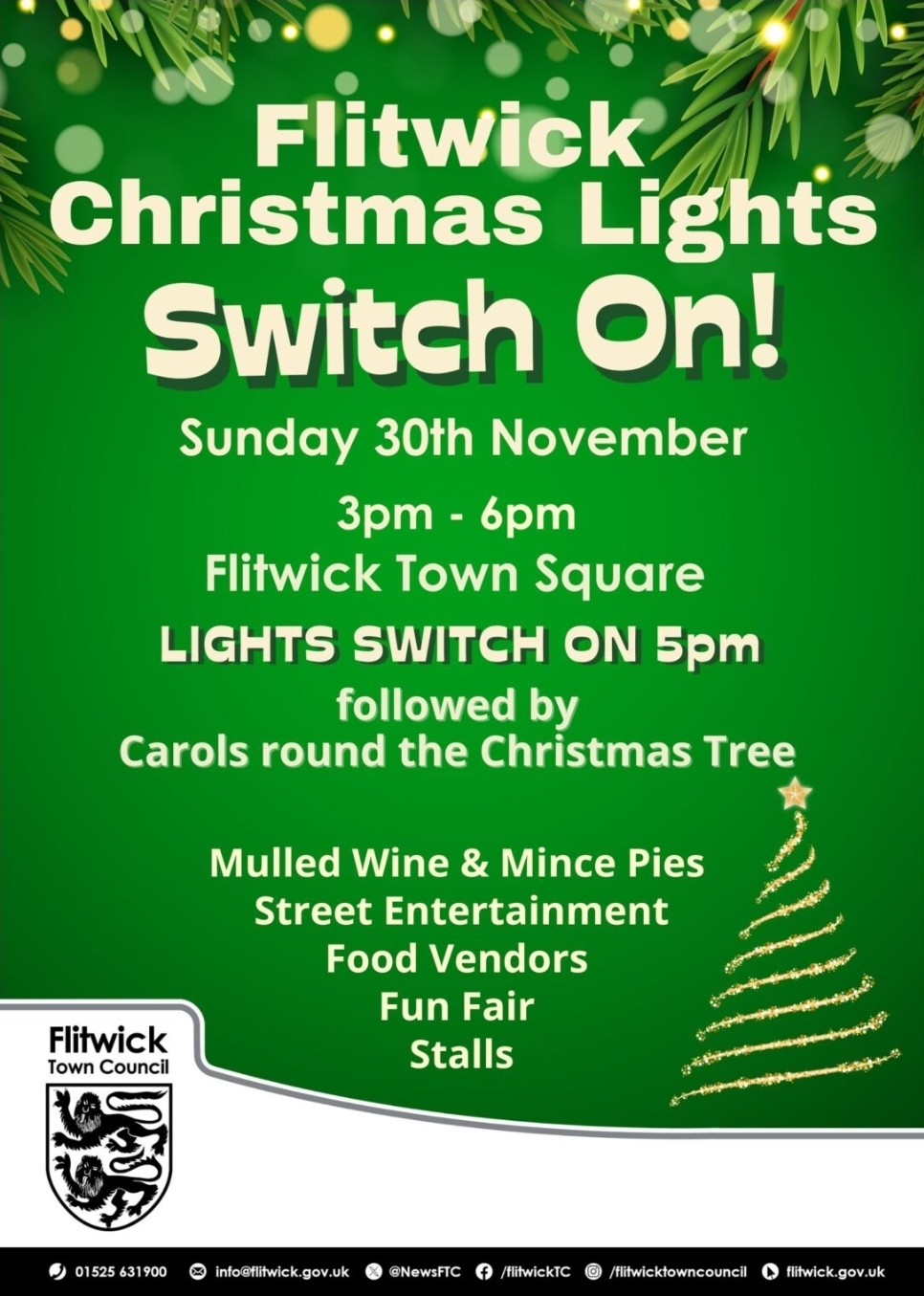 🎄 Flitwick Christmas Light Switch On 2025 - Event Image 2 November 30, 2025 03:00 PM