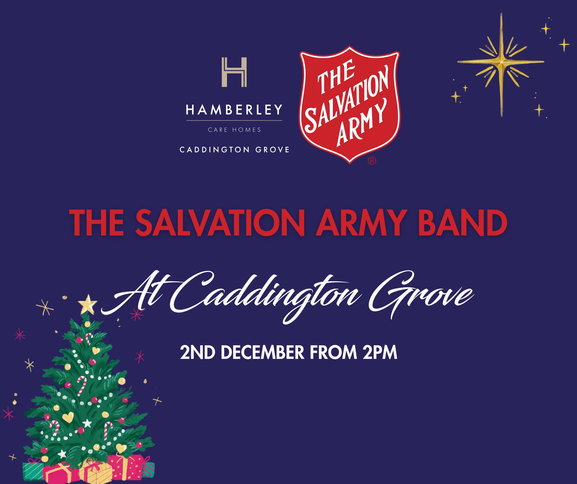 🎺 Festive Afternoon with the Salvation Army Band! - Caddington Grove Care Home - December 02, 2025 02:00 PM at Caddington Grove Care Home, 175 London Road, Dunstable, LU6 3DX, United Kingdom