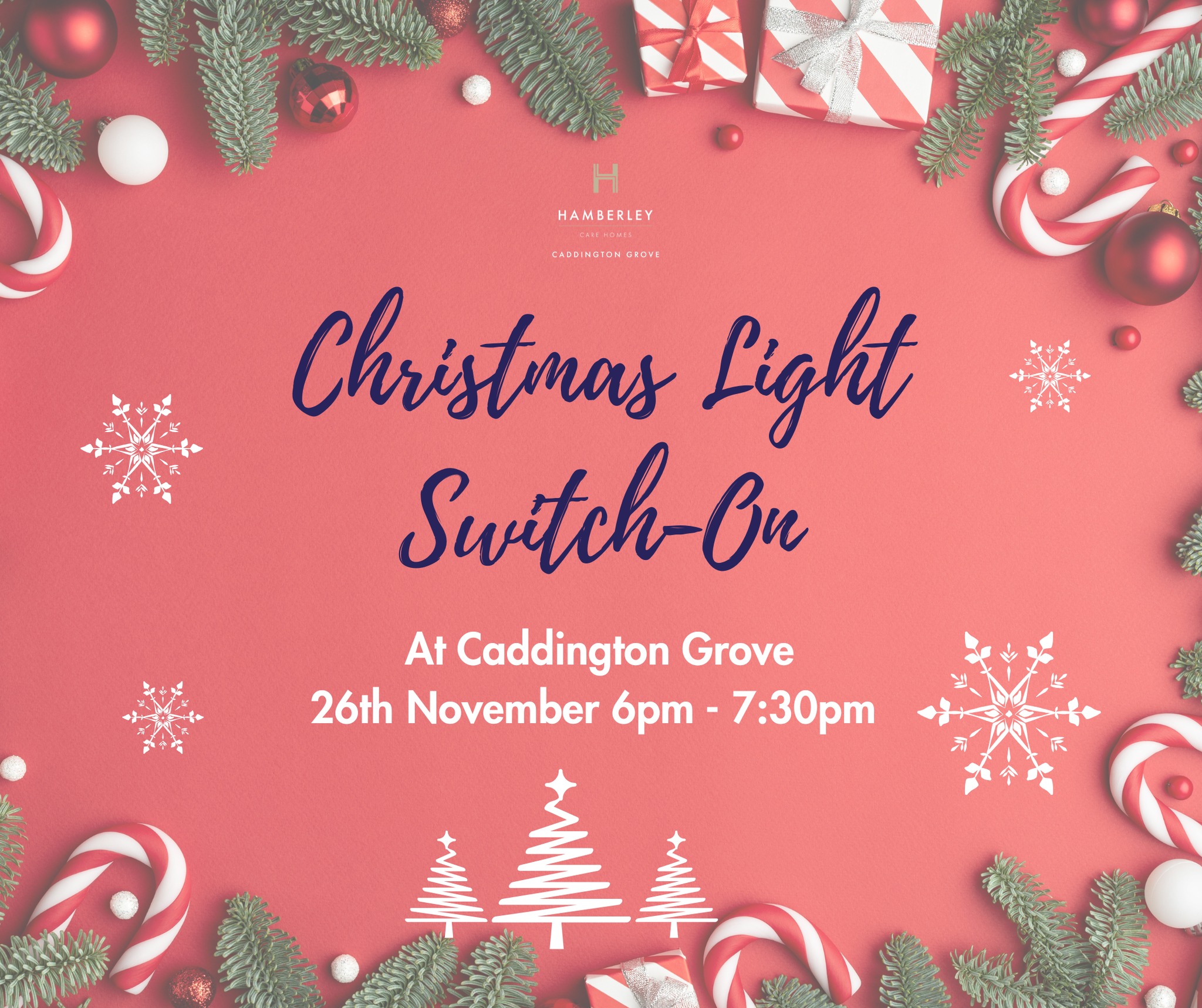 🎄 Caddington Grove Christmas Light Switch On 2025 - November 26, 2025 06:00 PM at Caddington Grove Care Home, 175 London Road, Dunstable, LU6 3DX, United Kingdom