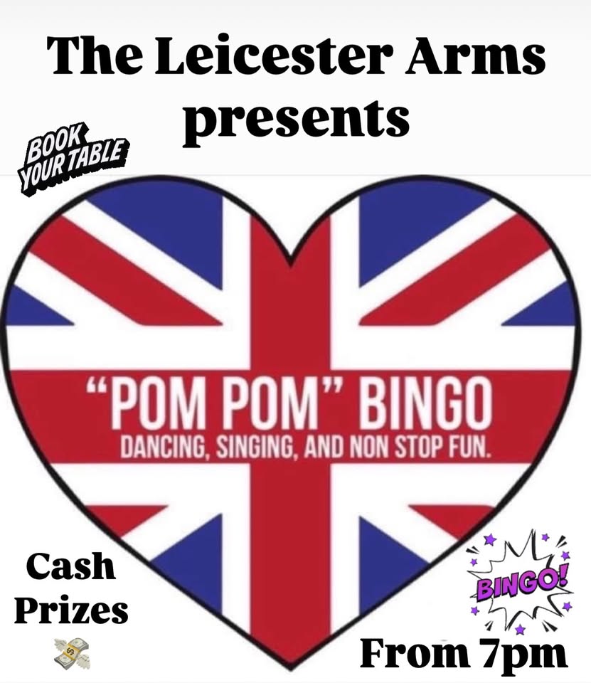 🏴‍☠️ Pirates Night, POM POM Bingo - The Leicester Arms, Luton - November 21, 2025 07:00 PM at The Leicester Arms, 531 Dunstable Rd, Luton, LU4 8QW