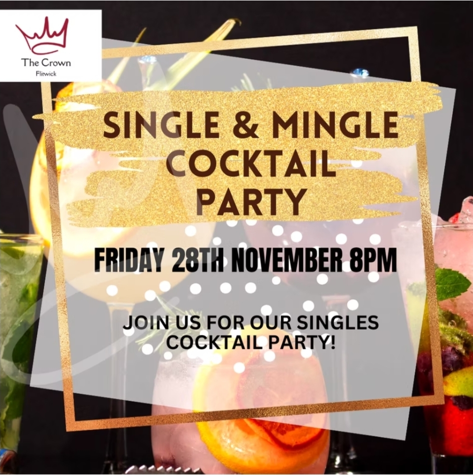 💘 Free Entry Single & Mingle Party - The Crown, Flitwick - Event Image 2 November 28, 2025 08:00 PM