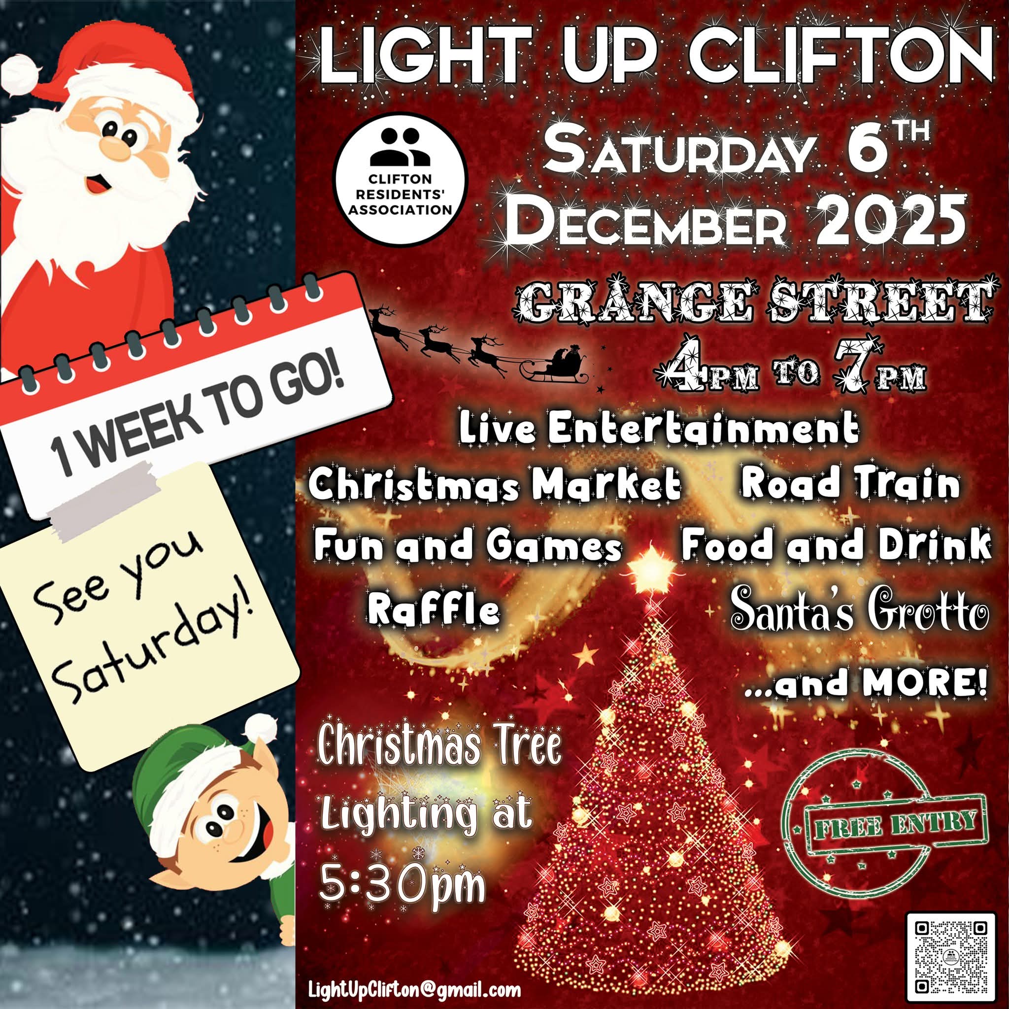 🎄 Light Up Clifton 2025  - Event Image 2 December 06, 2025 04:00 PM
