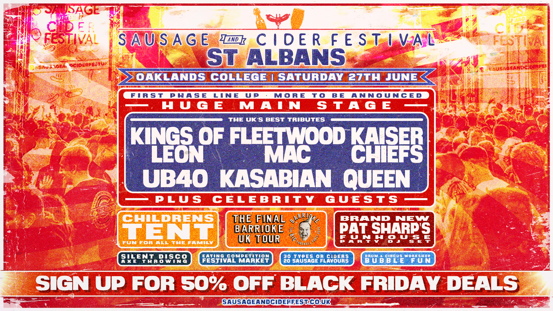 🍻 Sausage and Cider Festival 2026 - St Albans  - June 27, 2026 12:00 PM at Oaklands College, Hatfield Road, Saint Albans, AL4 0JA