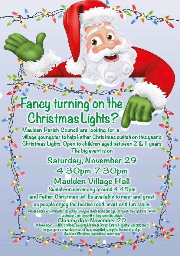 🎄 Maulden Christmas Light Switch On 2025  - Event Image 2 November 29, 2025 04:30 PM